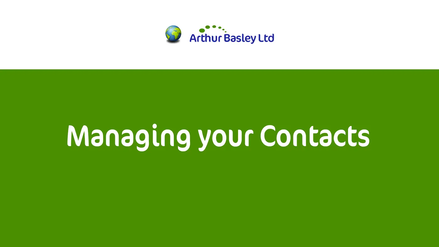 Managing your contacts